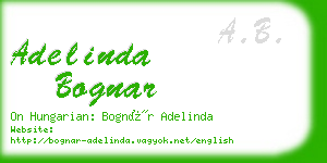 adelinda bognar business card